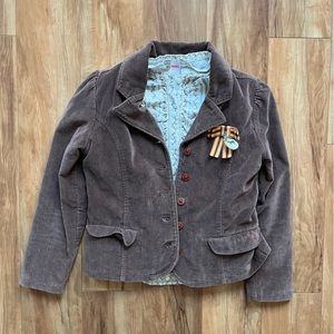Gymboree Girls Horse-Themed Corduroy Blazer and matching Blouse set